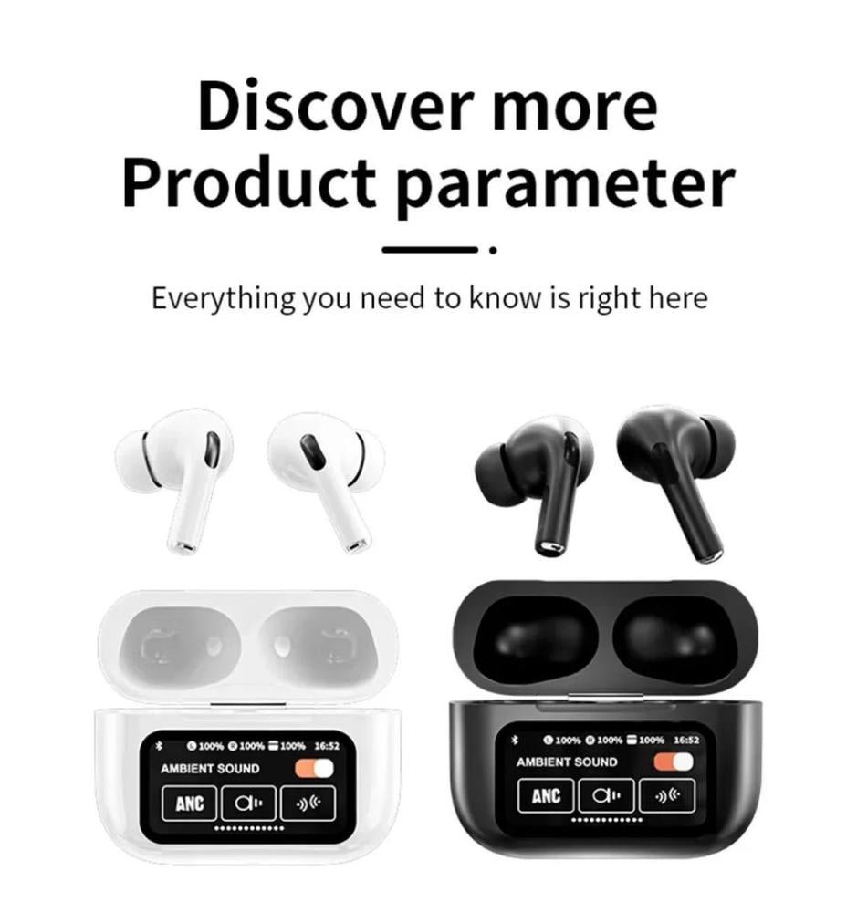 Premium Wireless Earbuds ANC+ Touchscreen Control