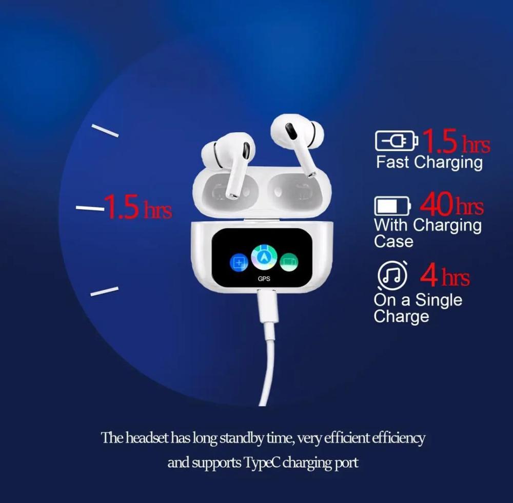 Premium Wireless Earbuds ANC+ Touchscreen Control